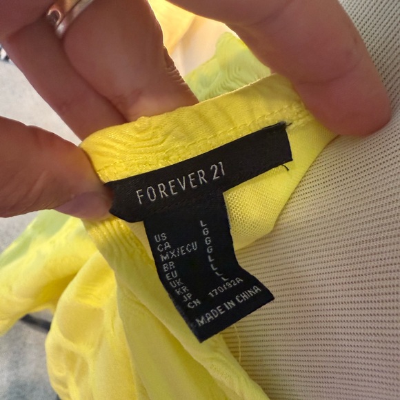 Forever 21 Elegant Yellow halter Dress (size L) - Picture 4 of 4